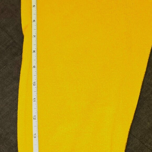 MAK Sweater 3/4 Sleeve Soft Girl Lightweight Cropped Cardigan XL Mustard Yellow - Picture 14 of 15